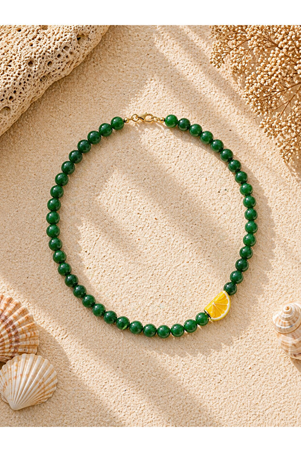 Murano Limon Cam Kolye