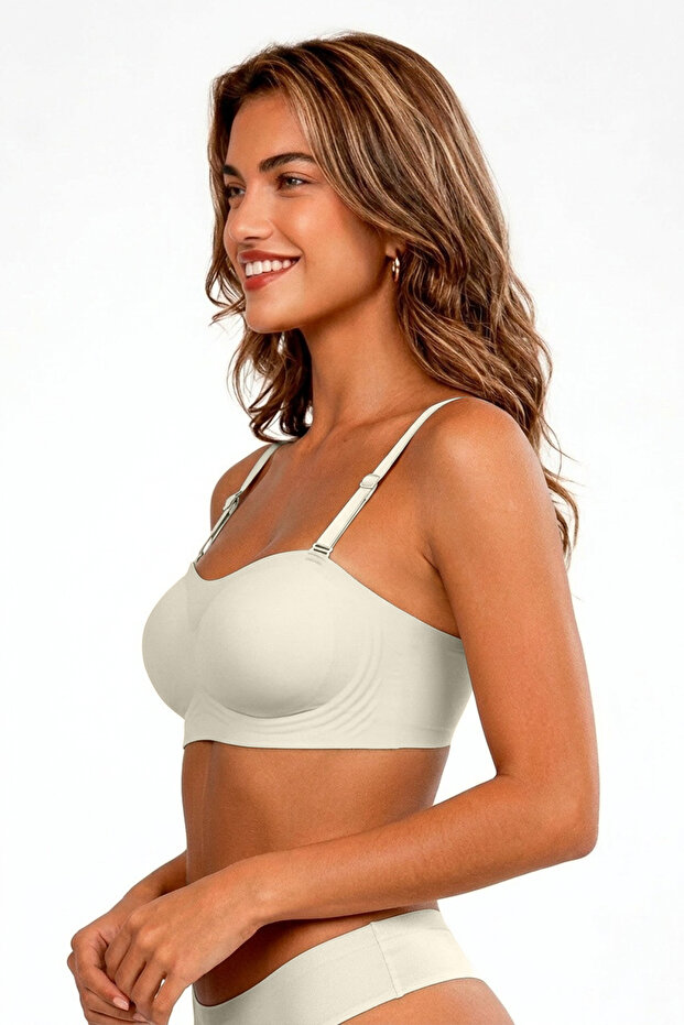 Wireless Strapless Laser Bra with Removable Pads - 3