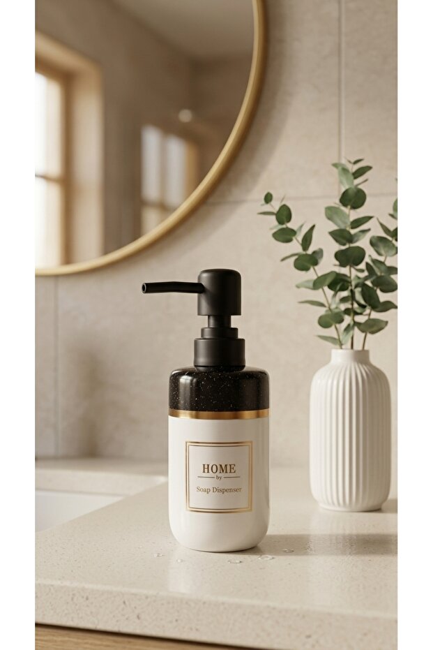 300 ml Ceramic Lenora Liquid Soap Dispenser, 7 cm Diameter, 18 cm Height