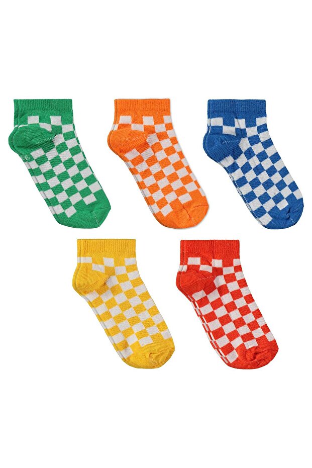 Clours 5-Pack 2-12 Years Old Boys Booties Socks