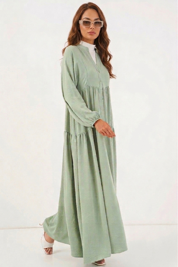 2423 فستان منقوش أصلي - E.Green