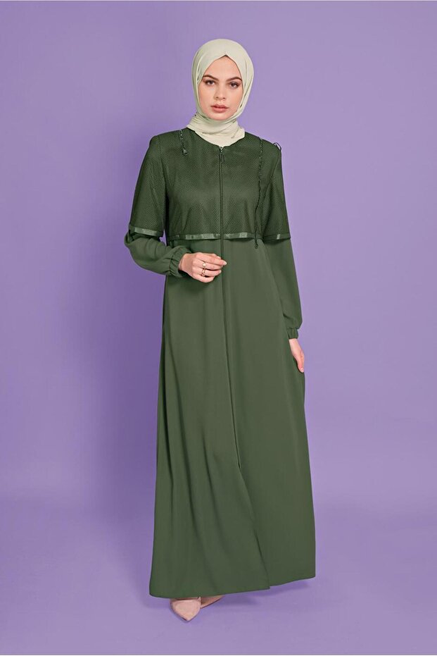 معطف شبكي بسحّاب 10376