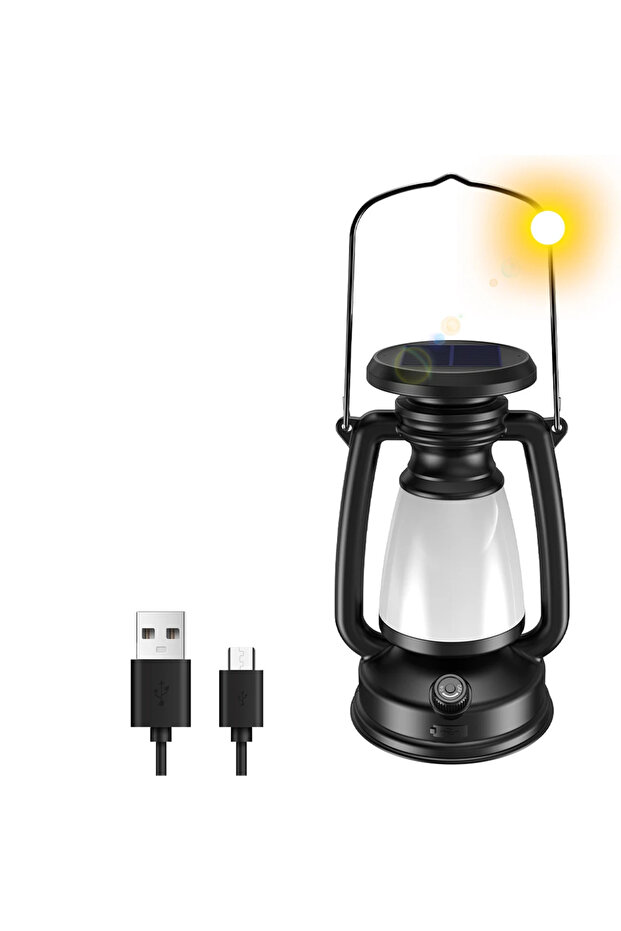 LY16 مصباح تخييم كبير قابل لإعادة الشحن بالطاقة الشمسية ومنفذ USB، فوانيس تخييم محمولة، مصباح خيمة معلق 3000