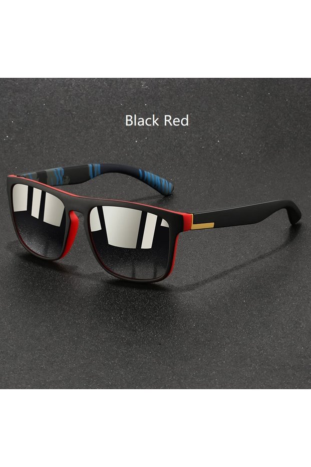 Black Red Fashion Vintage Square Sunglasses Men Women Fishing Driving Man Luxury Brand Designer Sun