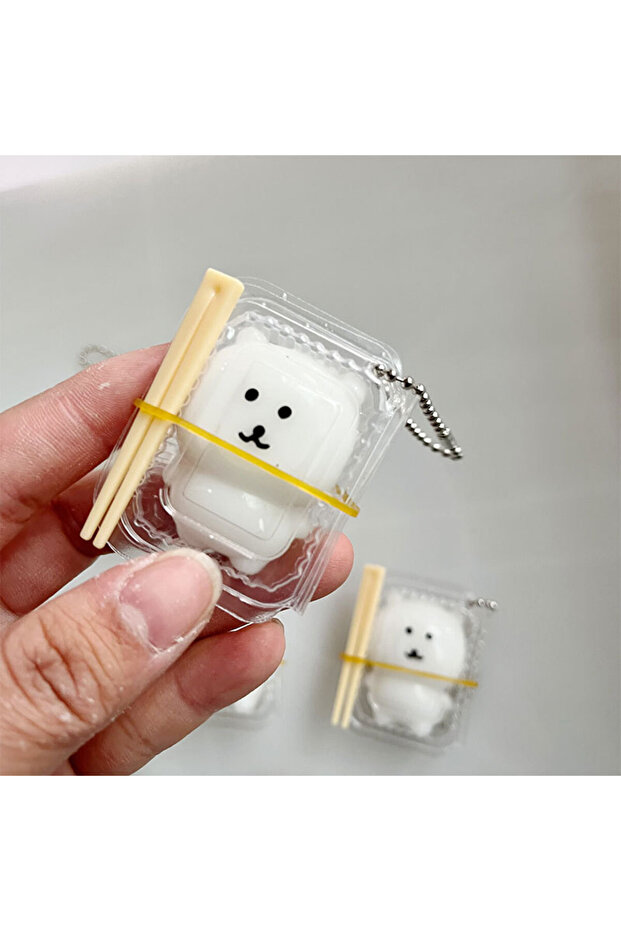 Lunch box bear Squishy Stress Relief Toy Bento Box Bear Slow Rebound Super Soft Jelly Texture Keycha