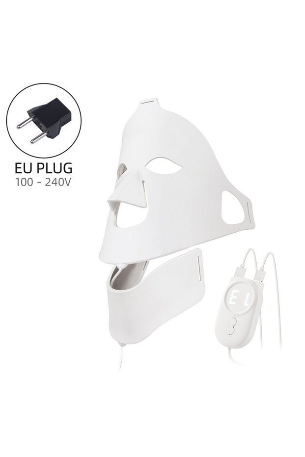 EU PLUG(100-240V) Silicone LED Facial Mask 7 Colors Photon Beauty Face Neck Care Mask Skin Whitening