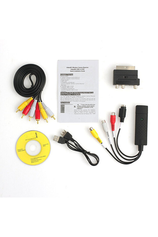 حزمة B محول USB2.0 VHS إلى DVD تحويل الفيديو التناظري إلى صيغة رقمية صوت وفيديو DVD VHS Rec