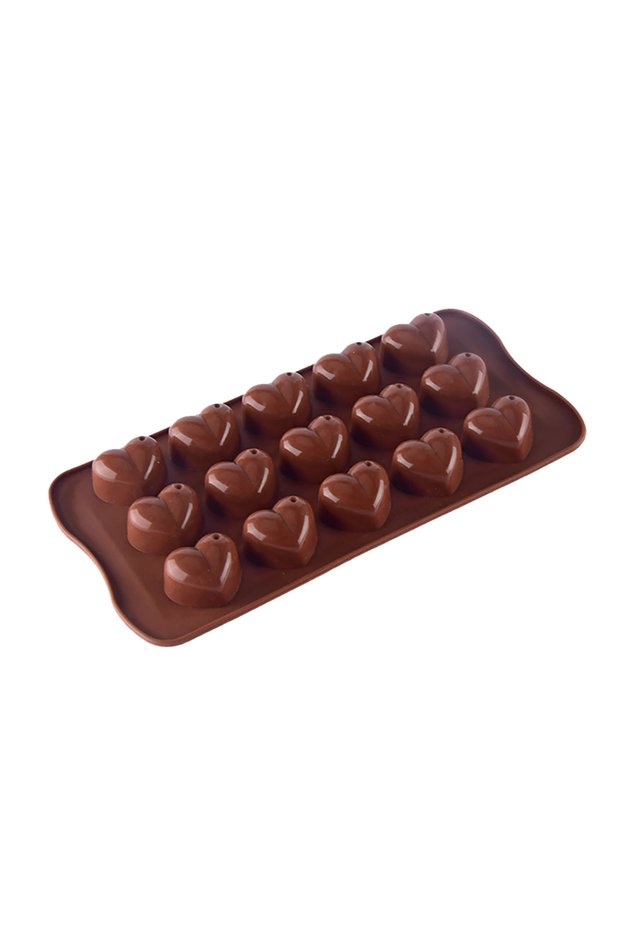 axmj-1pcs New Heart Shape Silicone Chocolate Mould Truffle Valentine Jelly Ice Soap Candy Chocolate