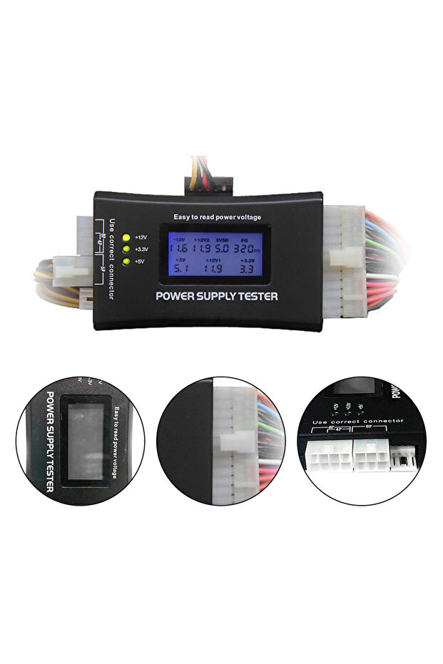 Digital LCD Display PC Computer 20/24 Pin LCD Power Supply Tester Check Atx Source Tester Power M...