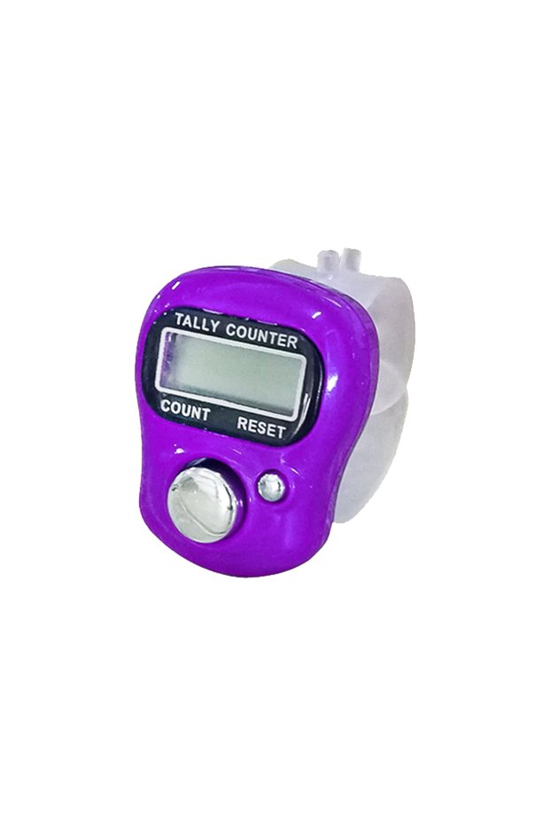 purple New Finger Counter LCD Electric Digital Display With Light Tally Counter Stitch Marker Sewing