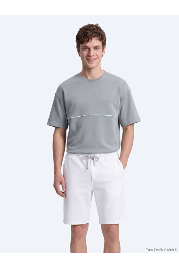 Gri simplu tricou - 1
