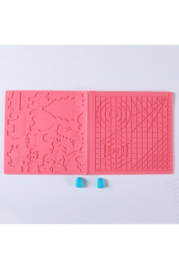 TONGYI H 3D Printing Pen Silicone Mat DIY With 2 Finger Protectors Template Drawing Tool Silicone Pa