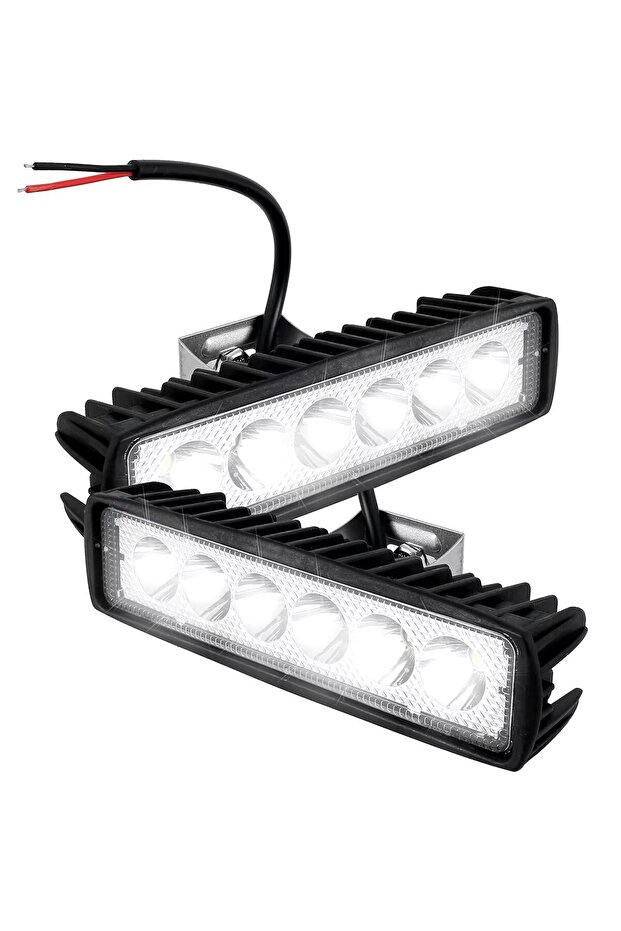 2PCS 1/2PCS 12V Car LED Light Bar 18W 6000K Super Bright Car LED Work Light IP67 Waterproof Flood Sp
