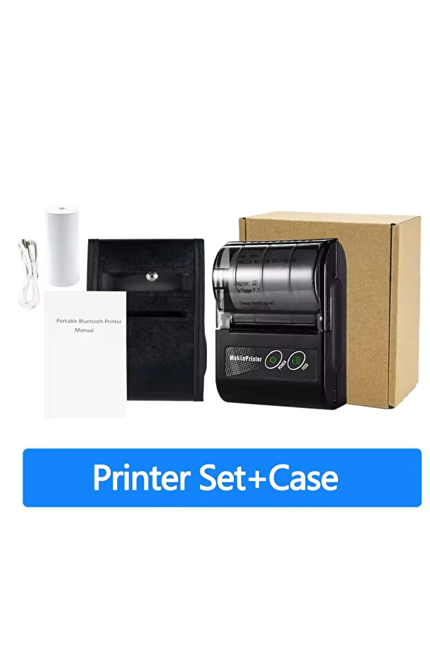Printer Set Case GOOJPRT 58MM Mini Thermal Label Printer Receipt Printer Ticket Bill IOS Android For