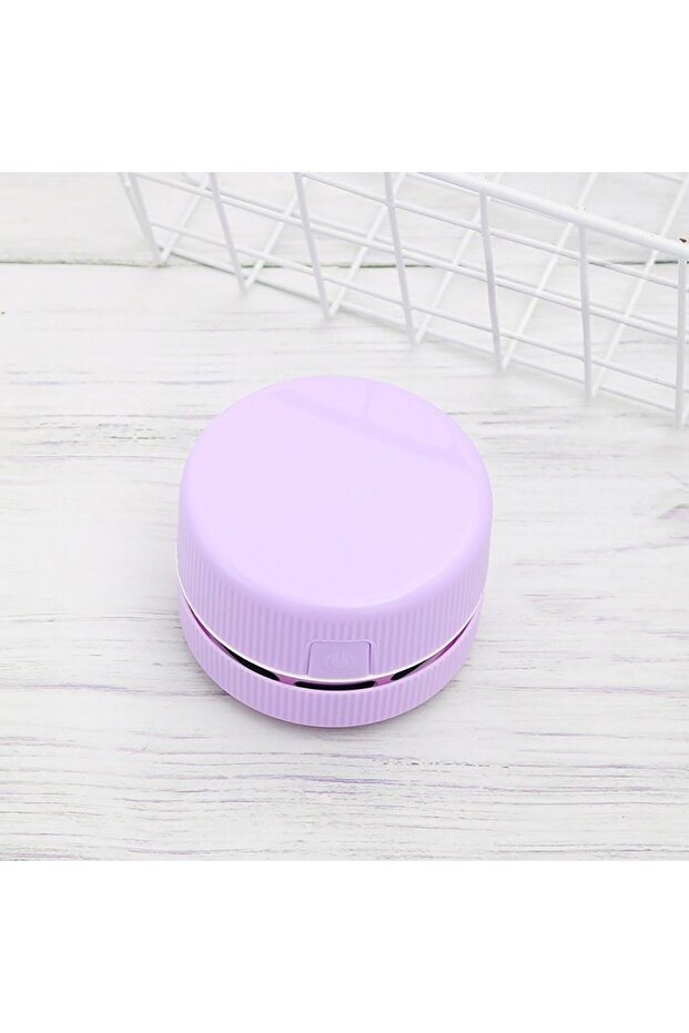 PURPLE Desktop Cleaner Dust Collector Lightweight Portable Vacuum Cleaner For Office Car Use Mini Ha