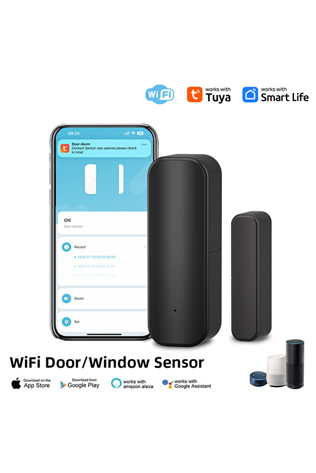 WiFi WiFi Door Open Closed Detectors Tuya Window Sensor with App Notification Alert Contact Sensor f