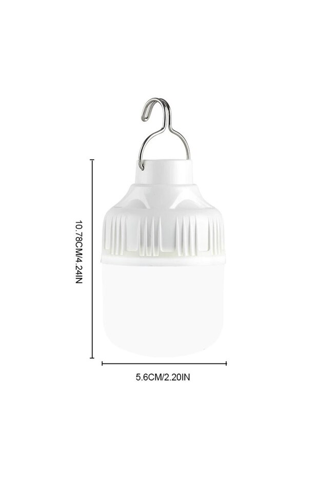 White Outdoor USB Rechargeable LED Lamp Bulbs High Brightness Emergency Light Hook Up Camping Fishin