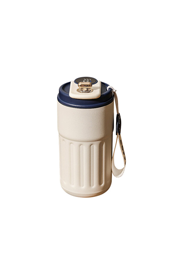450ml blue 450ml Thermos Bottle Smart Display Temperature 316 Stainless Steel Vacuum Cup Office Coff
