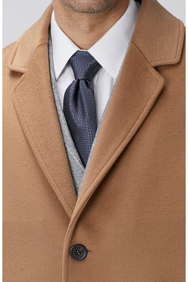 Limited Camel Yün Palto - 6