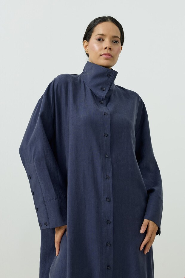 Elara Shirt Navy Blue