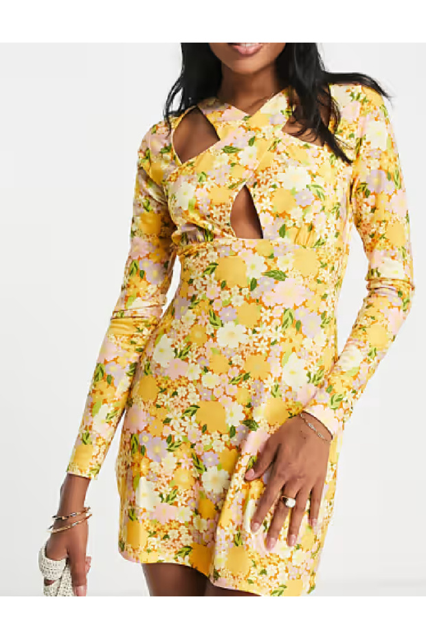 Rochie scurta, Galben