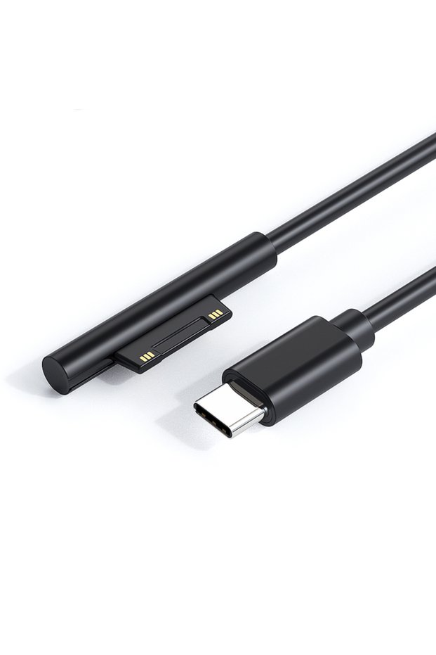 black PD65W USB C Charging Cable Cord Adapter for Microsoft Surface Pro 8 7 6 5 4 3 15V 3A Type-C L