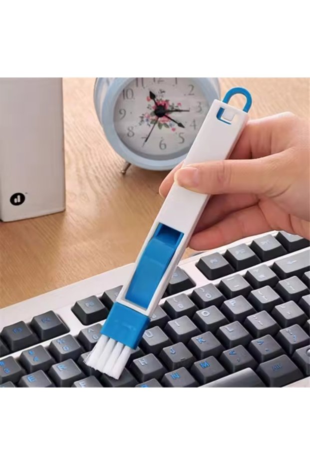 Blue 1PCS Portable Cleaning Brush Multifunctional Door and Window Keyboard Groove Cleaner Dust Shove
