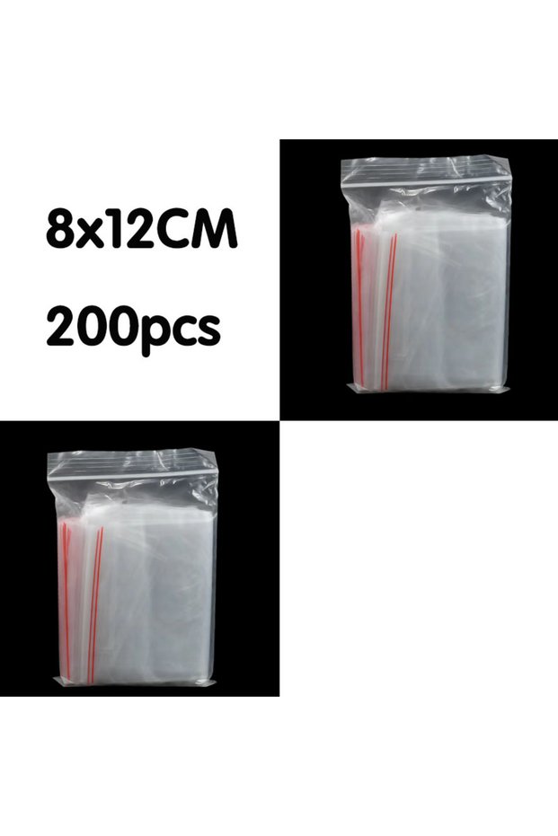8x12CM 200pcs 100/200pcs Small Zip Lock Plastic Bag Reclosable Transparent Bag Shoe Bag Vacuum Bag P