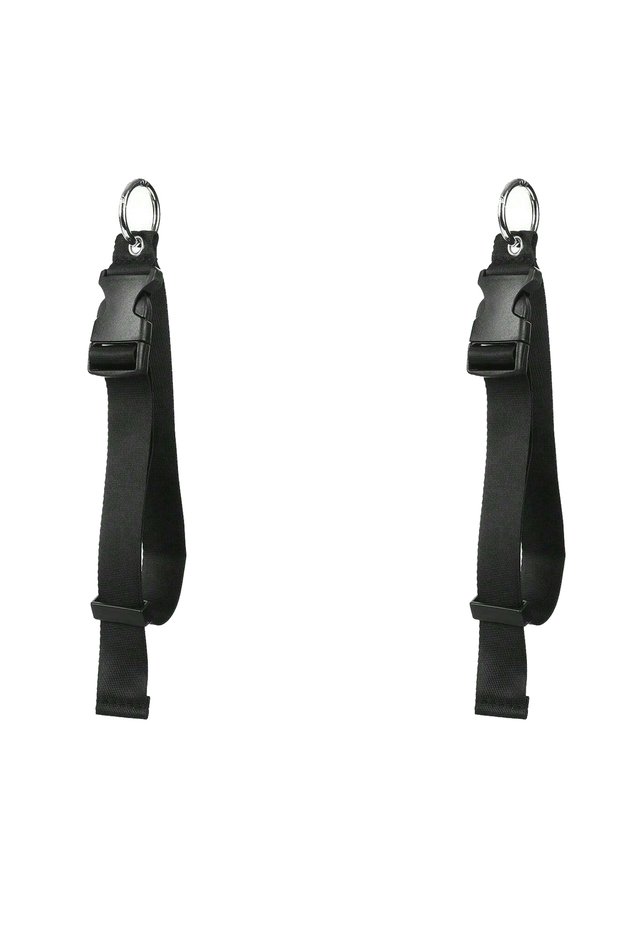 2pcs Black Portable Anti-Theft Luggage Strap Durable Outdoor Buckle Men Women Backpack Clip Must-Hav