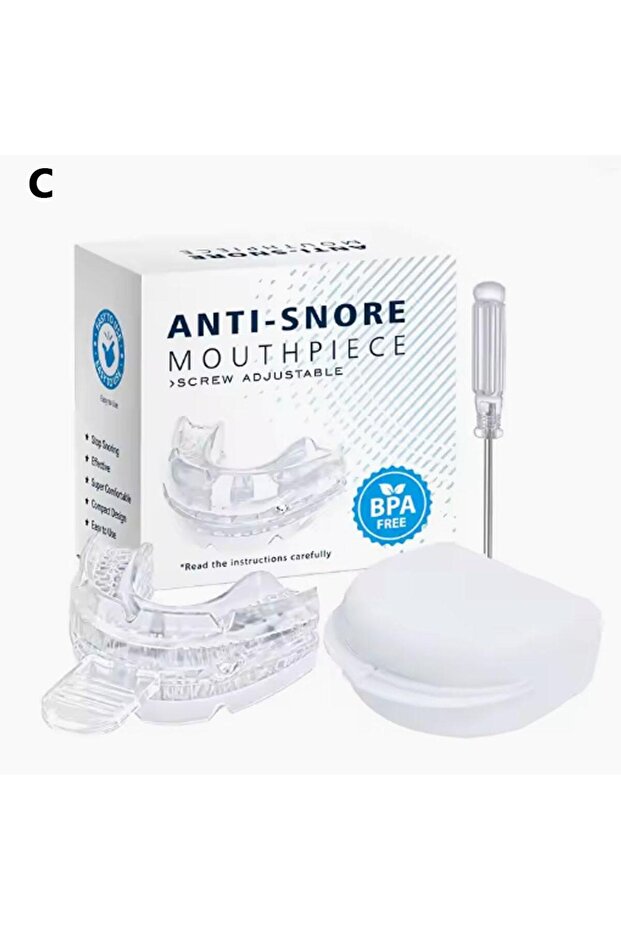 C Adjustable Anti-Snoring Mouth Guard Anti Snoring Mouthpiece Sleeping Devices Bruxism Snoring Stop.