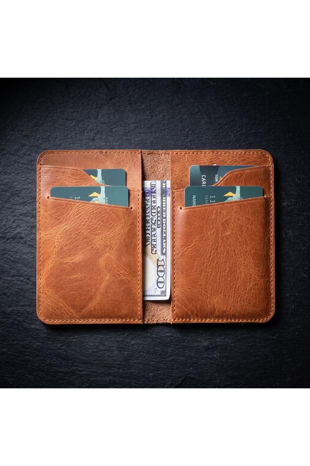 Enrico Slim Leather Card Holder TN11 Caramel
