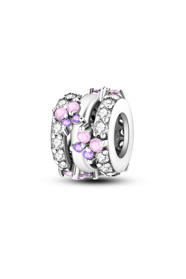 KTC783 Pink Charms Original 925 Sterling Silver Heart Bow Perfume Bottle Charms Beads Pendants Fit B