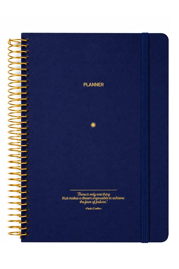 A5 Spiral Linen Timeless Planner Agenda, with Elastic Pocket