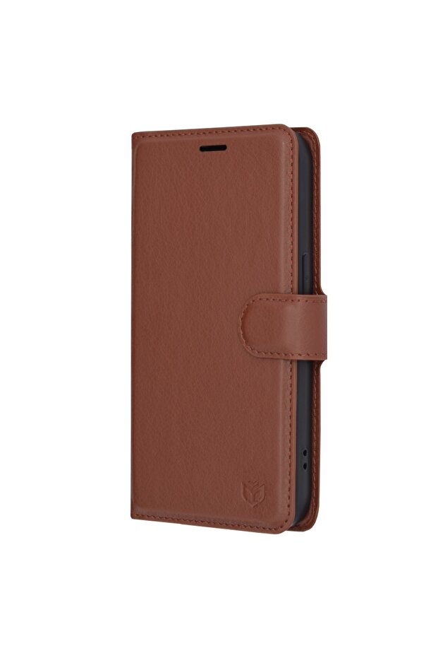 Husă pentru iPhone 14 Pro - Techsuit Leather Folio - Maro - 4