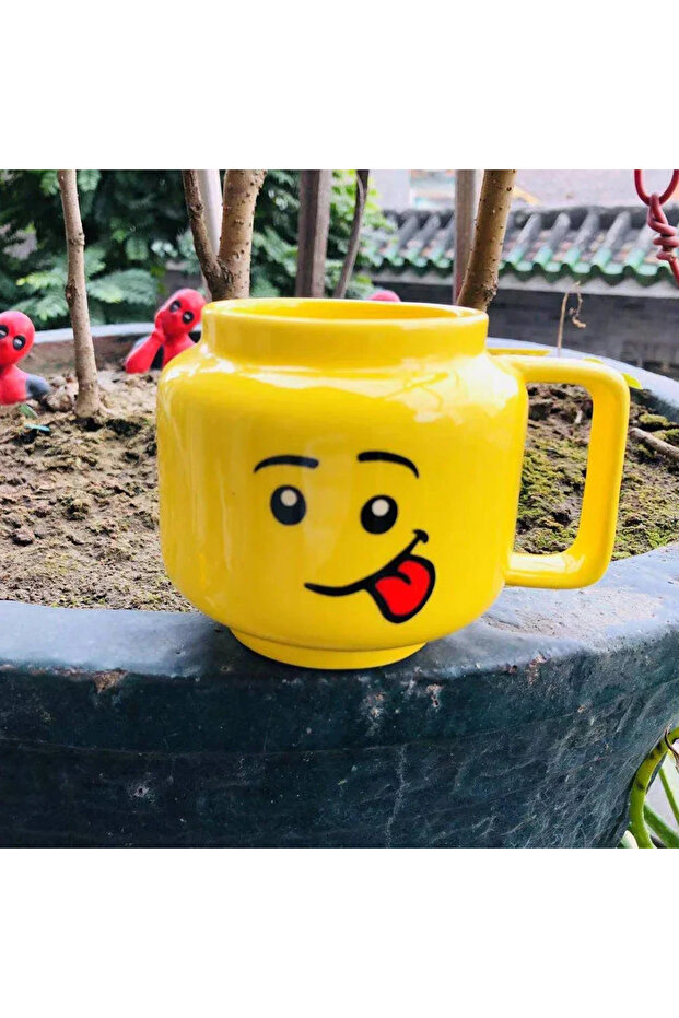 كوب سيراميك بتصميم لطيف على شكل وجه، سعة 250 مل، مع علبة هدايا عيد الميلاد، كوب مضحك، هدية مثالية للعام الجديد