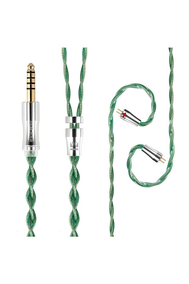 1.2m green 2pin4.4 KBEAR Aegis Wire MH04 4 Cores High-purity Silver-plated OFC HiFi Headphone Upgrad