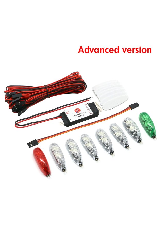 Advanced version Simulation Navigation Light 2-3S Voltage 3V LED Six Modes for RC Fixed-Wing Aircraf