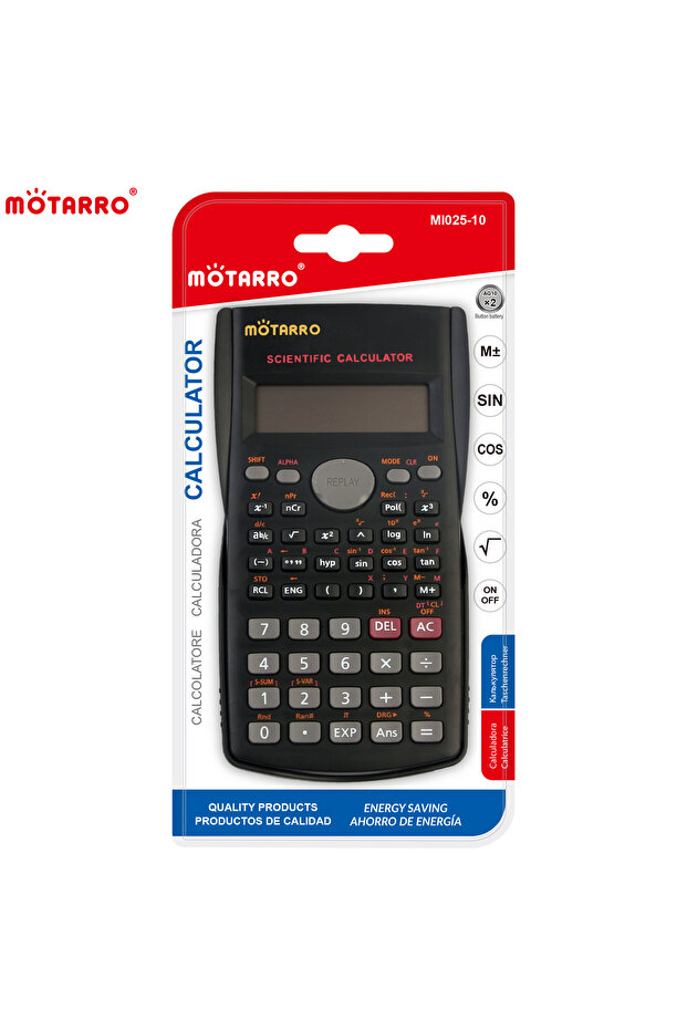 MI025-10 MOTARRO Multifunctional Function Calculator Student Portable Big Screen Function Calculator
