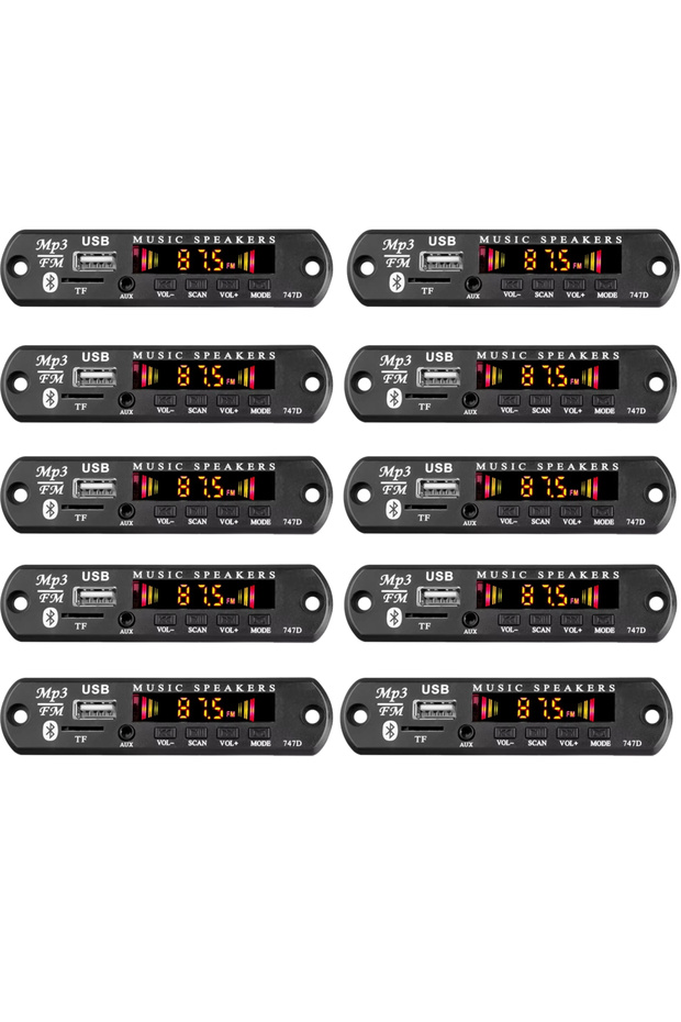 كيبيدومي 10 قطع لوحة فك تشفير MP3 WMA لاسلكية بتقنية البلوتوث 5.0 9V-12V للسيارة مع USB وTF وFM