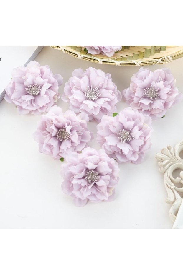 10pcs color 7 Artificial Silk Peony Flower Scrapbook Diy Gift Bobby Pin Home Party Wedding Bridal Bo