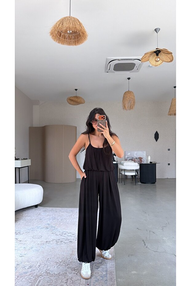 Black Modal Rope Strap Shalwar Set