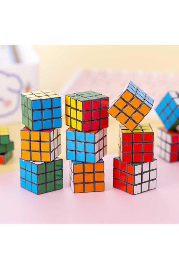 12pcs-2 12Pcs 3cm Mini Magic Cube Children Educational Toys Kindergarten Prize Kids Birthday Party F