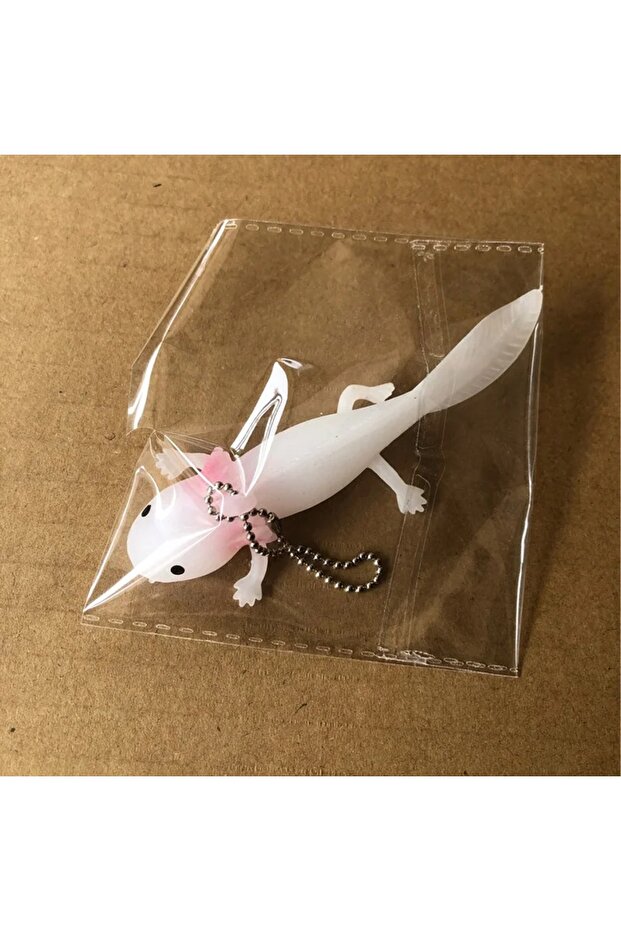 C Axolotl Keychain Kawaii Newt Salamander Baby Fish Kneading Toy Decompression Squeezing Bag Mobile.