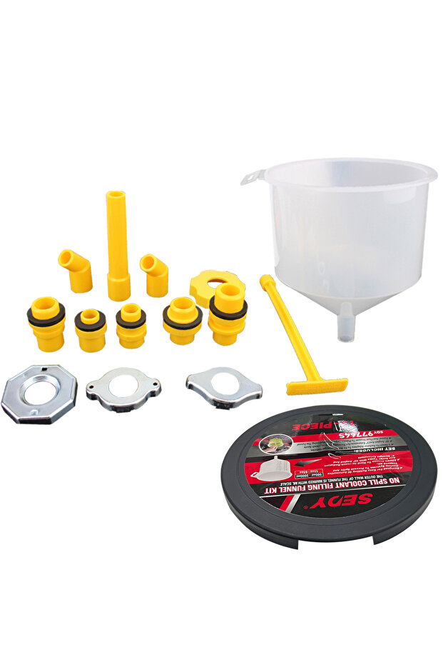 WHITE 15Pcs/Set Fit Universal Vehicles Car Accessories Pour Oil Tool Plastic Filling Funnel Spout Sp