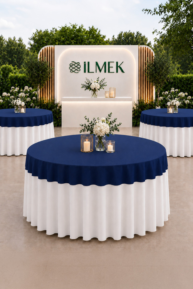 Dertsiz Round Tablecloth Cover | For Wedding, Event, Organization, Hotel, Restaurants and Home
