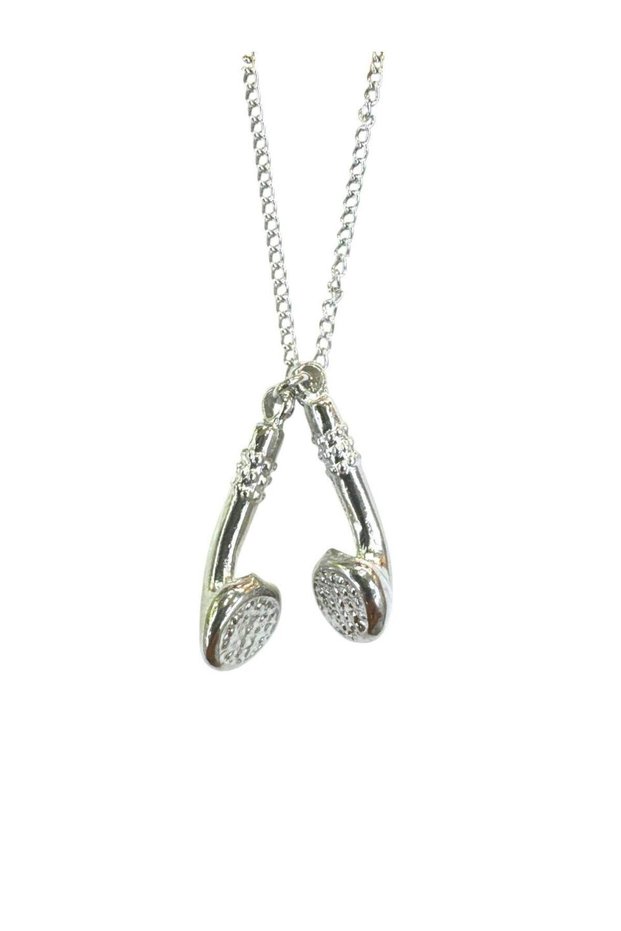 Beat Vibes | Unisex Necklace with Dj Headphone Figure – Metal 60 cm Chain