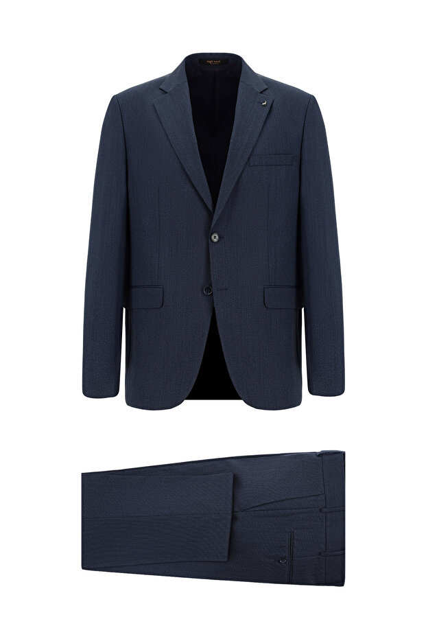 4 Drop Relaxed Fit Relaxed Fit Wool Patterned Suit