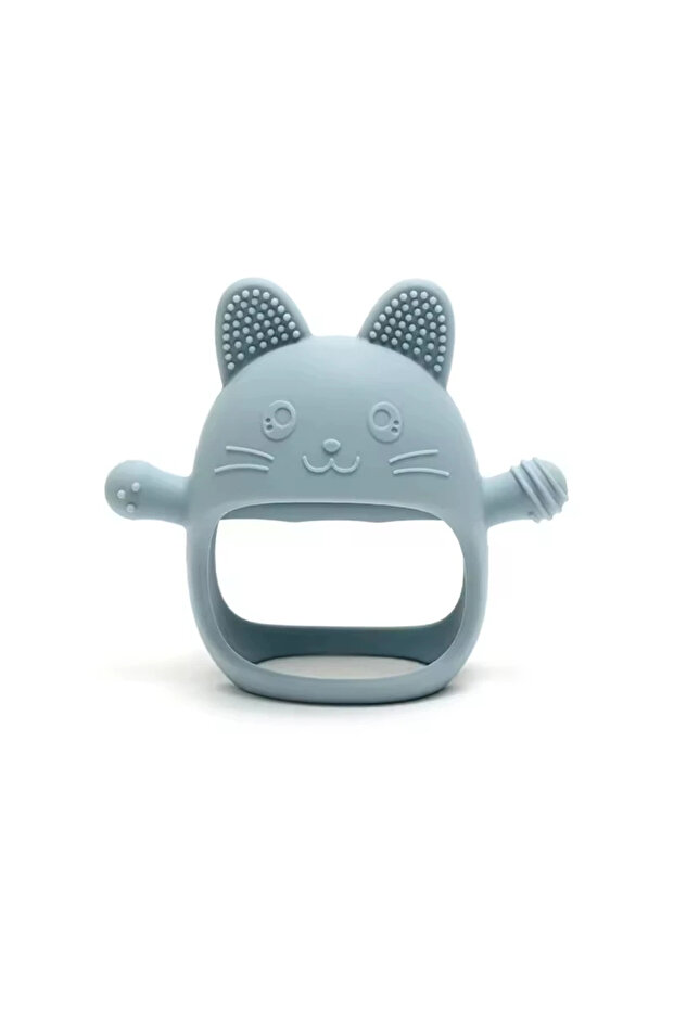 Sky Blue 1PC Baby Silicone Teethers Gloves Toy BPA Free Cute Animal Shaped Infant Teething Molar Toy
