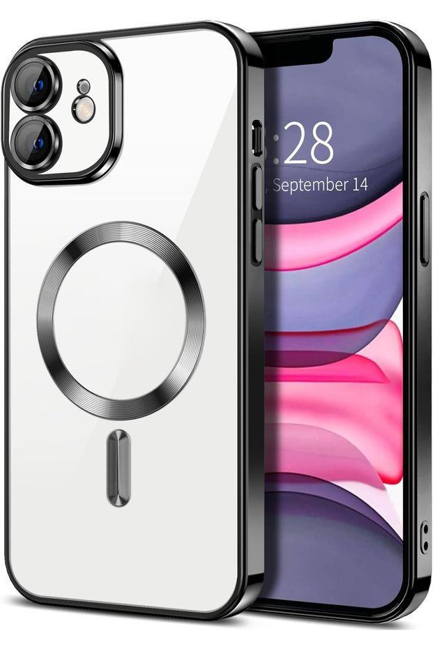 Case for iPhone 11 with Camera Lens Protection M-Safe Supporting Transparent Silicone Kross Cover
