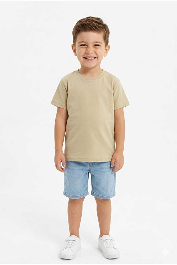Daily Solid Color Unisex Summer Kids T-Shirt